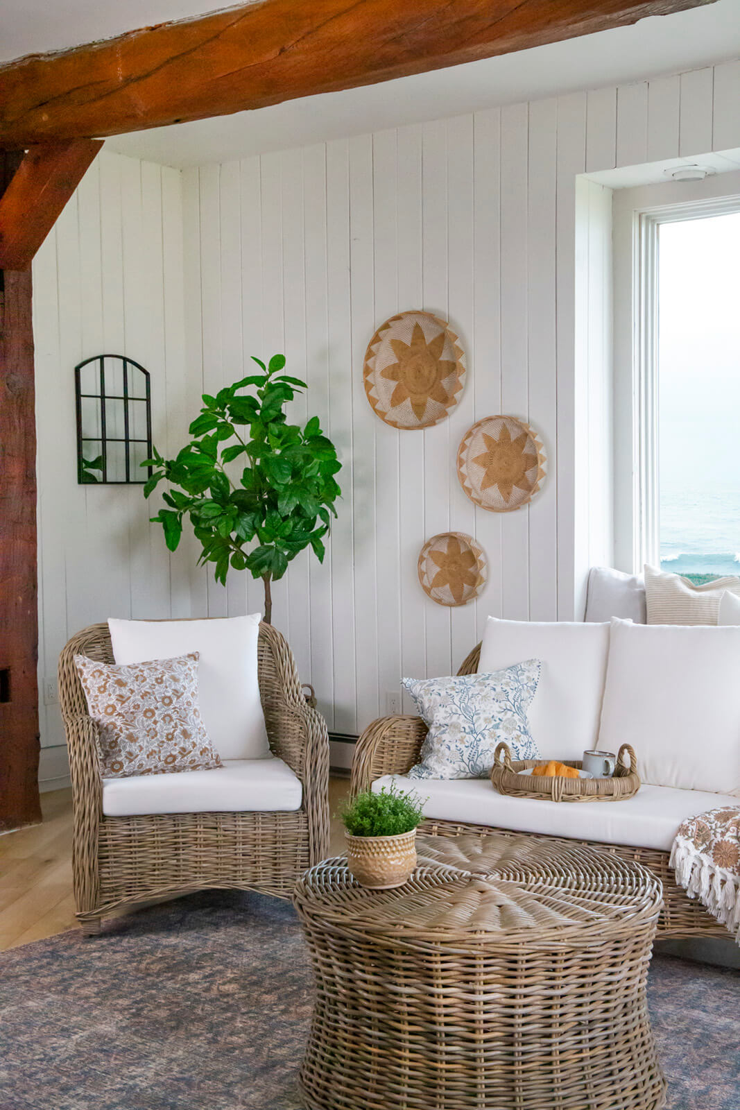 Plateaux décoratifs en rotin