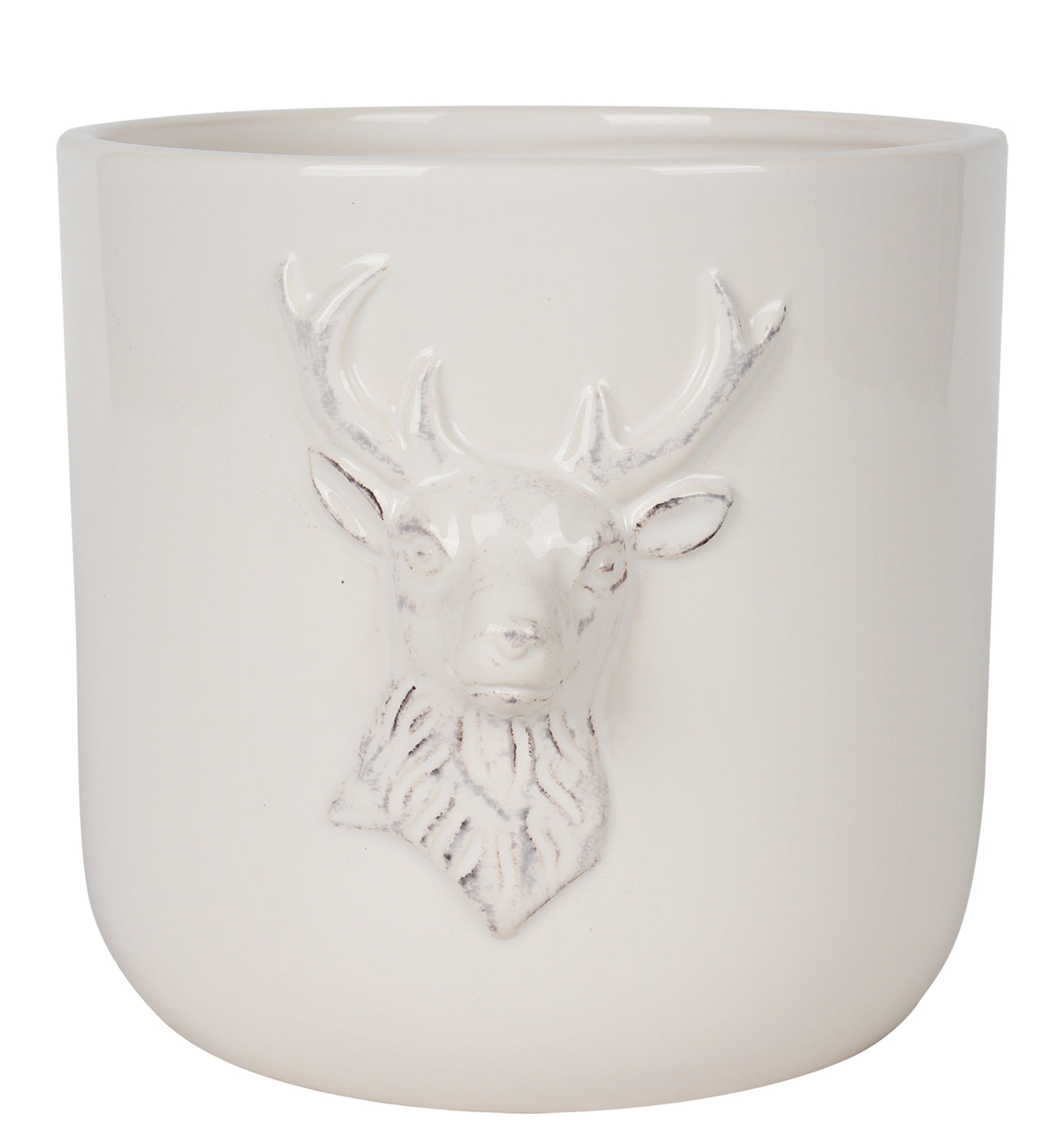 cache-pot avec chevreuil