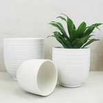cache-pot ceramique blanc