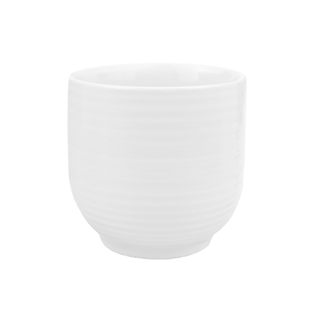 cache-pot ceramique blanc