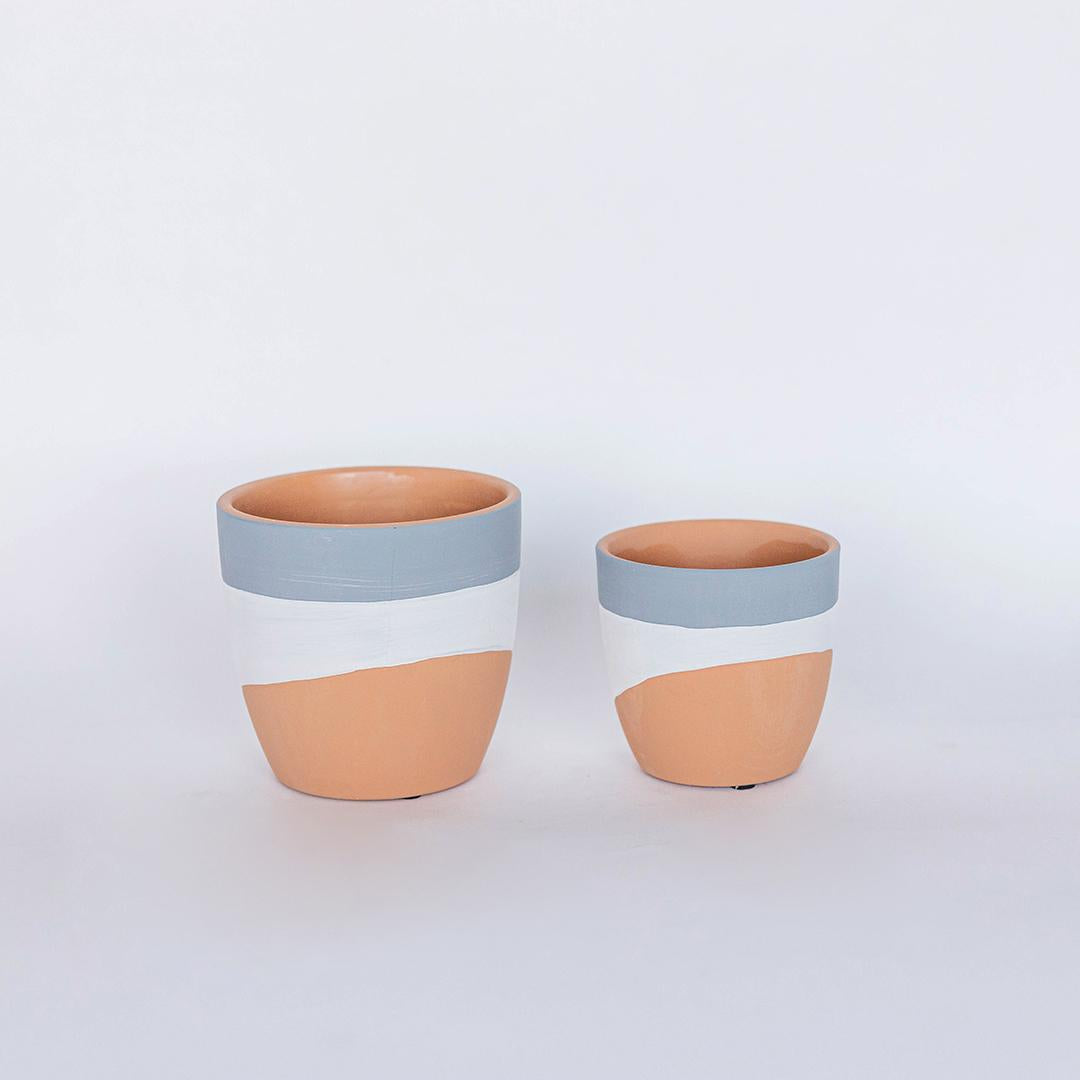 Cache-pot motif tricolore (CNP-409)