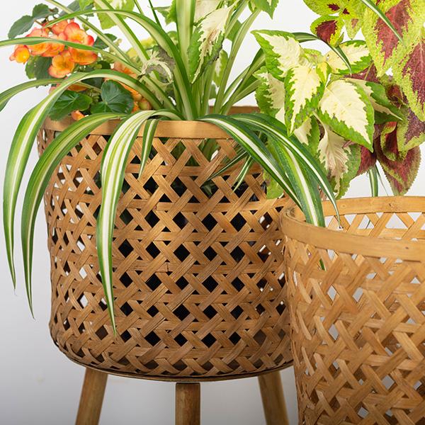 Cache-pot sur pied naturel (LCD-13)
