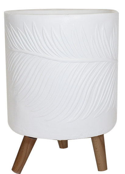 Planter pot footed | Beryl Leaf