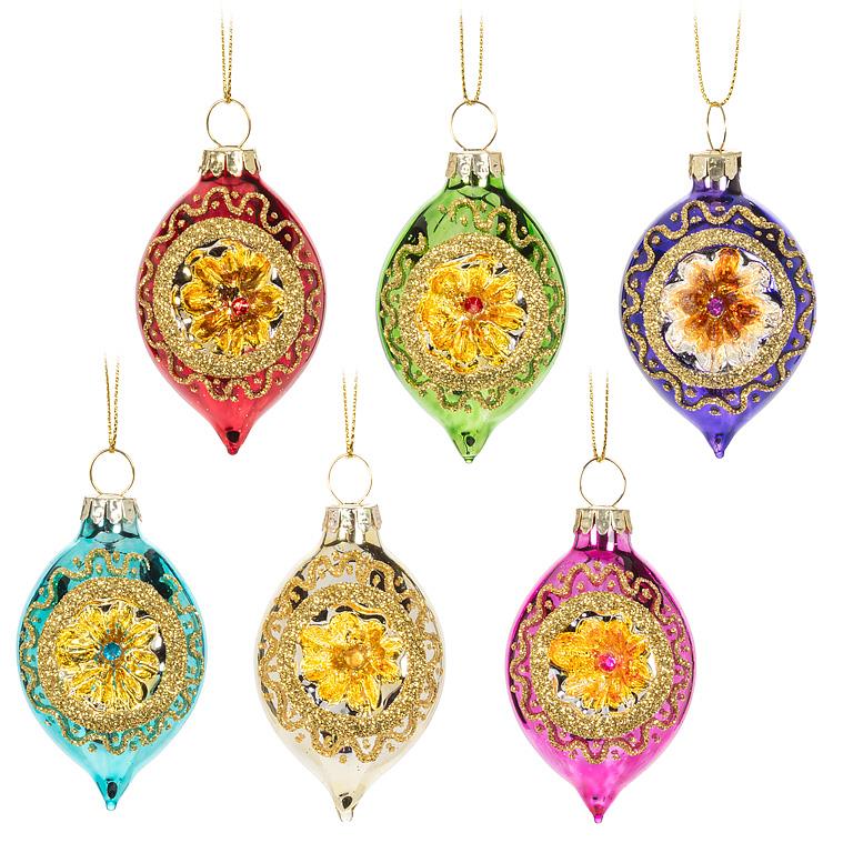 vintage reflector ornaments