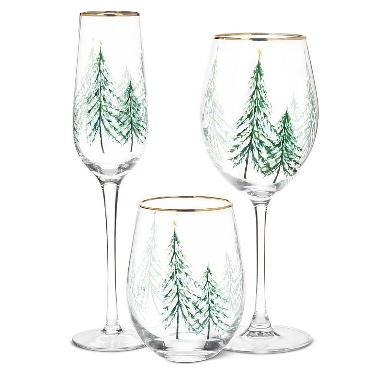winter holiday glassware