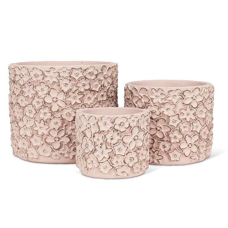 Cache-pot FLORETTE | Fleurs rosées