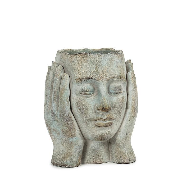 cache-pot visage