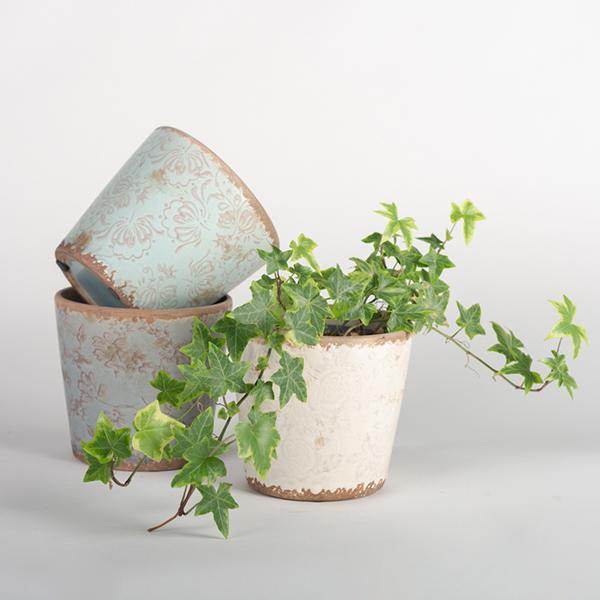 Glazed ceramic planter