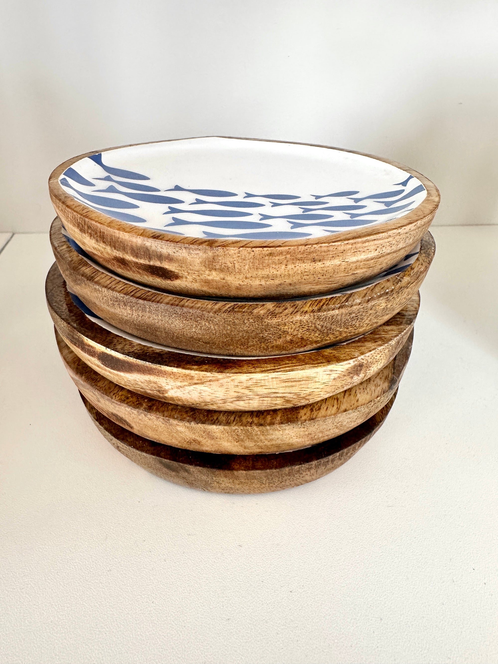 Appetizer plates | Enamelled Wood