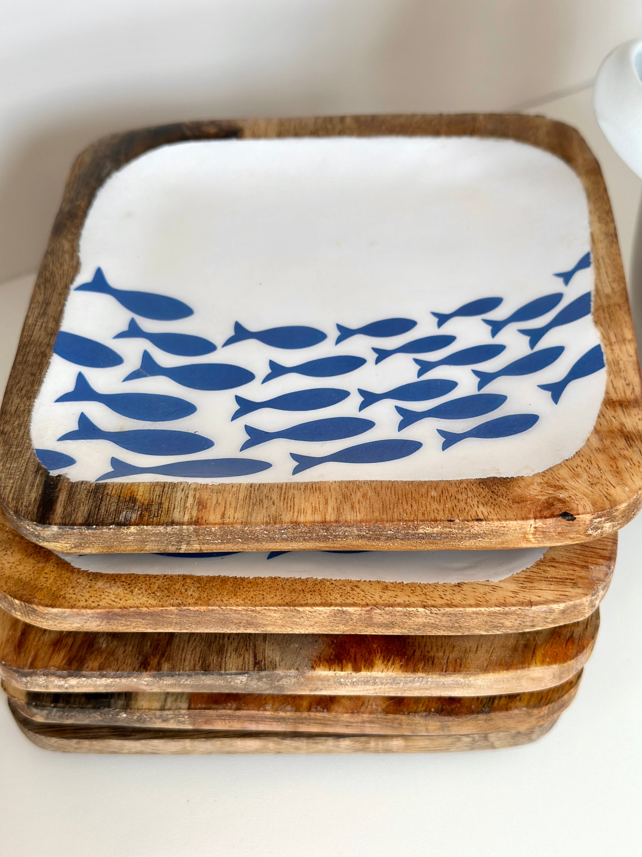 Appetizer plates | Enamelled Wood