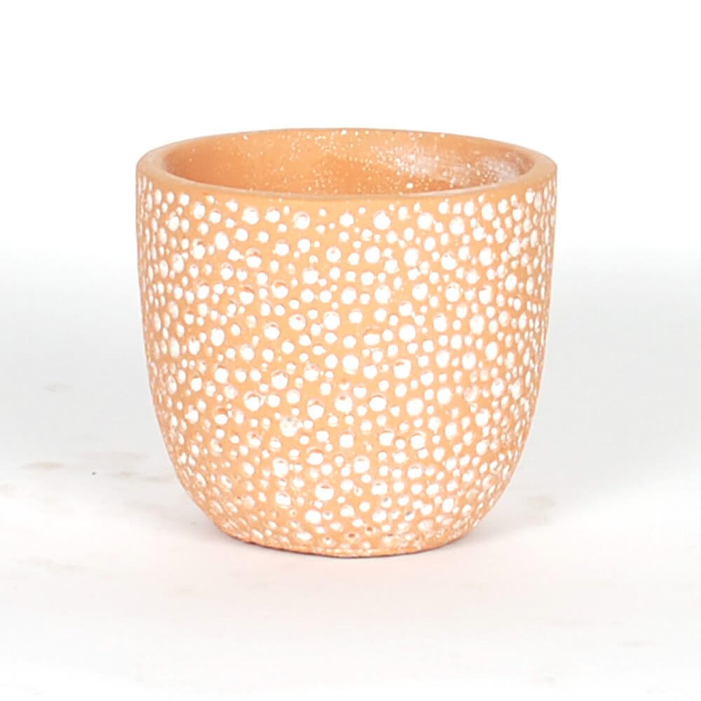 Planter with white dots pattern (2327)