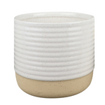 cache-pot blanc et creme