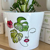 cache pot monstera print