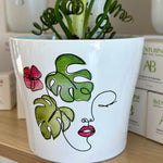 cache pot monstera print