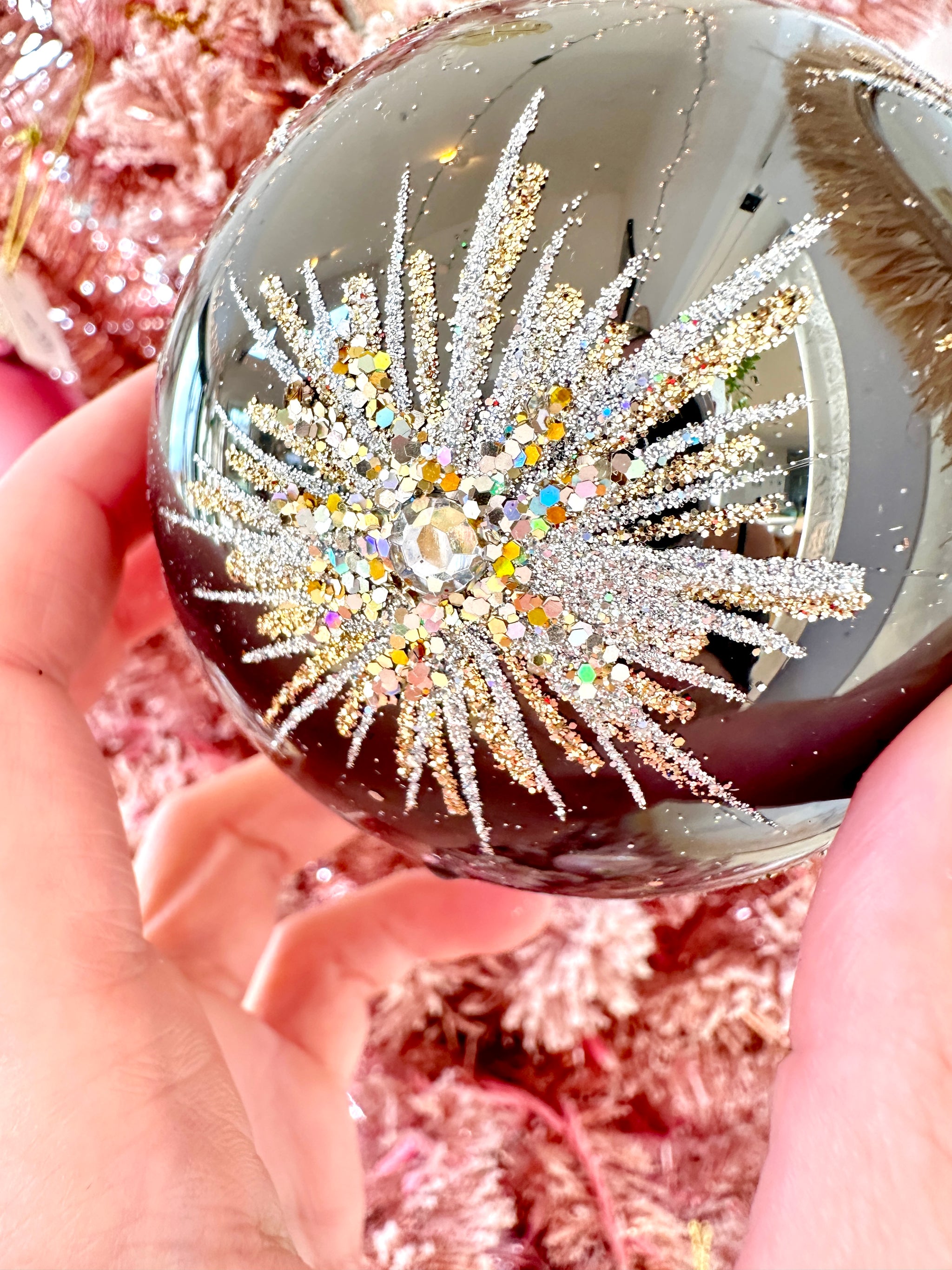 boule de noel vintage noir