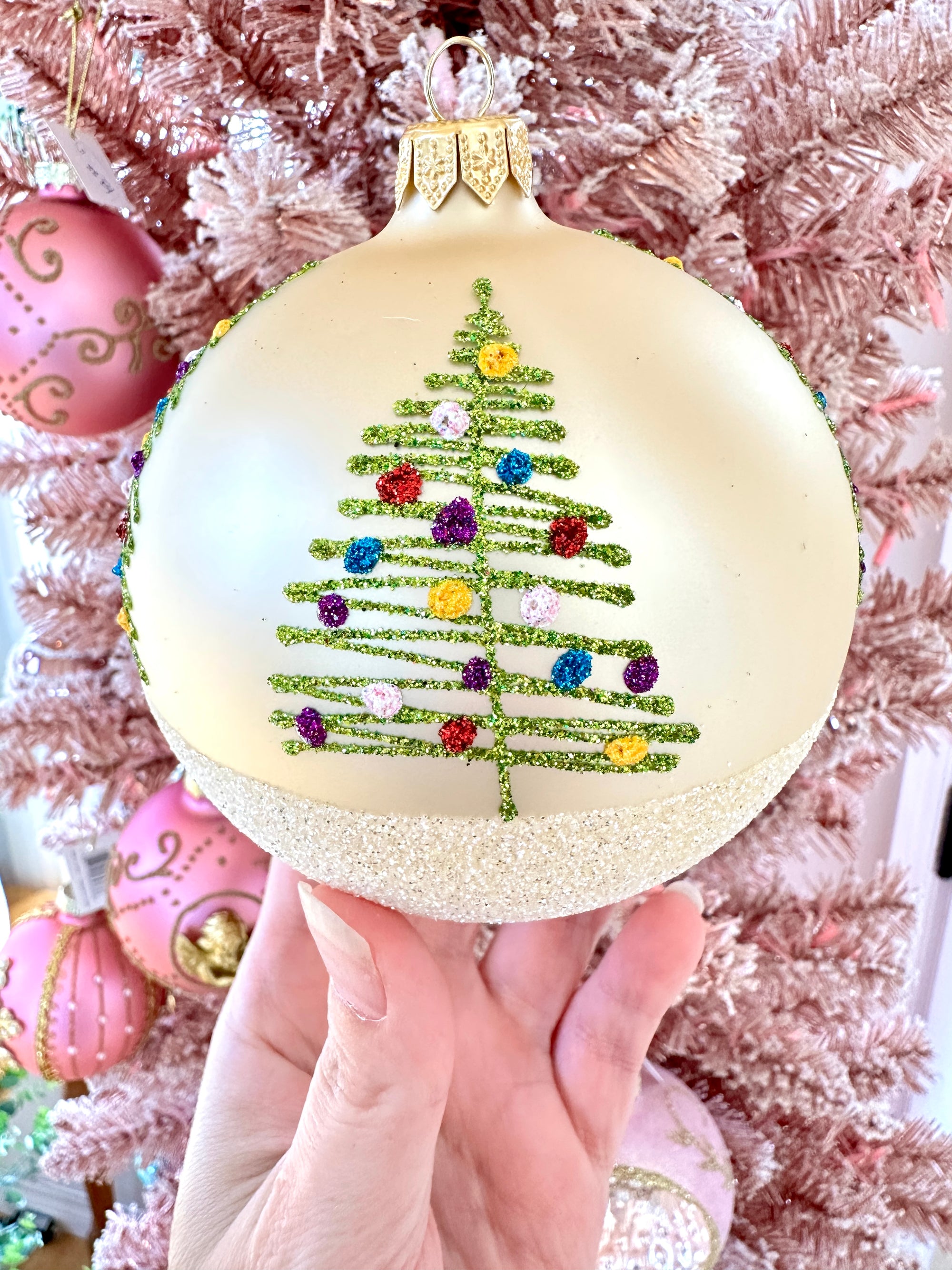boule de noel vintage multicolor