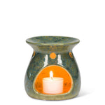 Teardrop green marble warmer