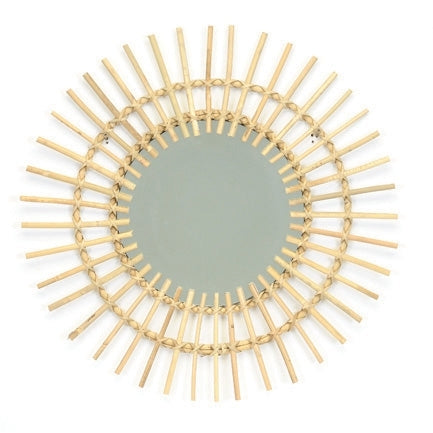 Miroir Soleil en Rotin (278)
