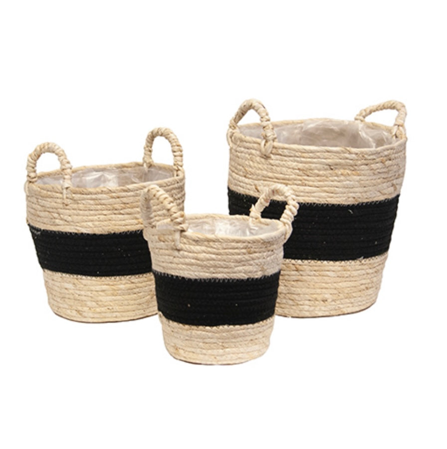 Panier/basket seagrass w/black